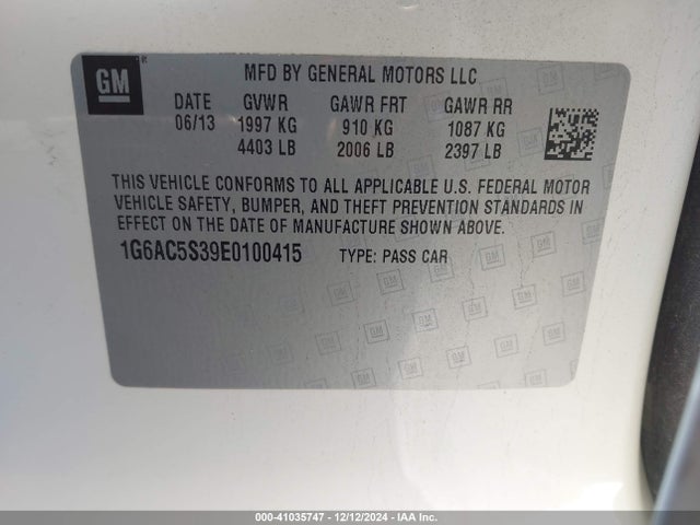 2014 CADILLAC ATS 1G6AC5S39E0100415 Photo 8