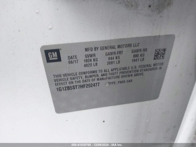 1G1ZB5ST7HF292477 Chevrolet MALIBU LS