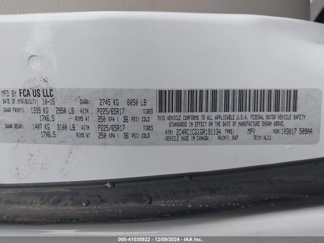 2C4RC1CG1GR191134 Chrysler Town & Country Touring-l