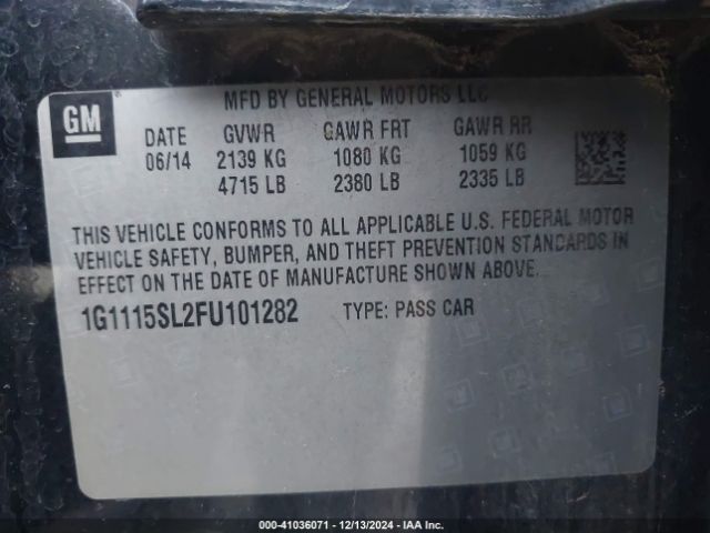 1G1115SL2FU101282 Chevrolet IMPALA 1LT