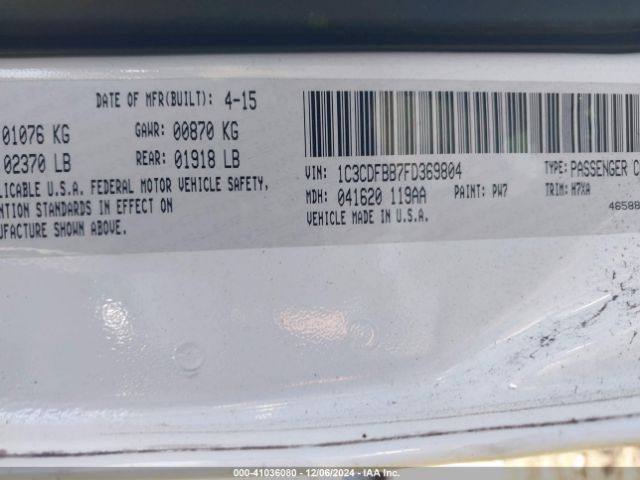 1C3CDFBB7FD369804 Dodge DART SXT