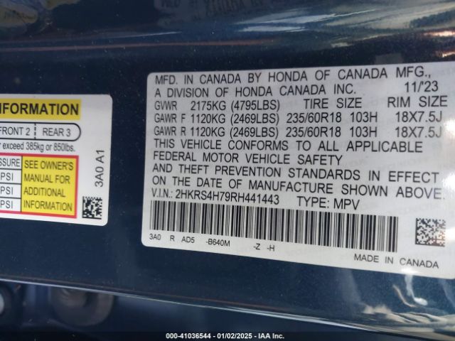 2024 HONDA CR-V 2HKRS4H79RH441443 Photo 8
