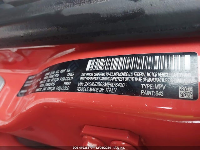 Jeep Renegade Islander 4x4 2021 ZACNJDBB2MPM76420 Image 9