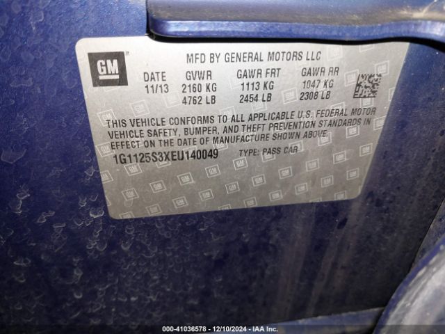 1G1125S3XEU140049 Chevrolet Impala 2lt