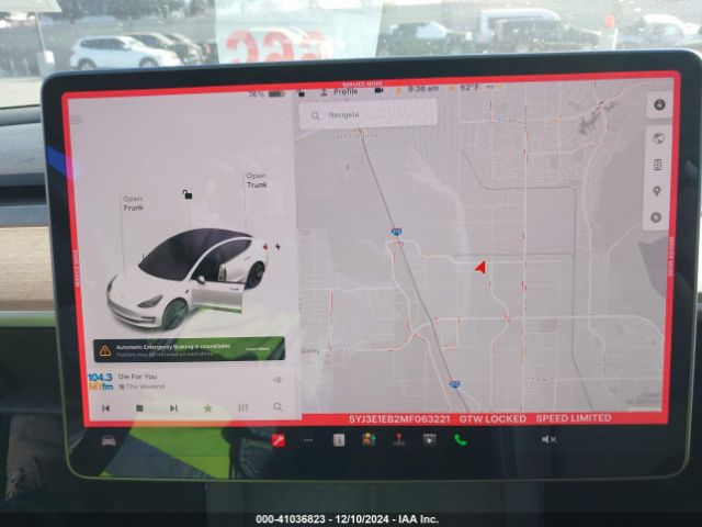 5YJ3E1EB2MF063221 Tesla Model 3 Long Range Dual Motor All-wheel Drive