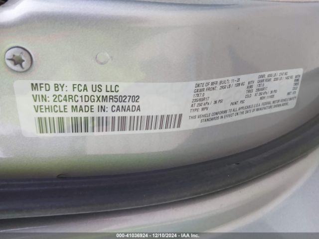 2C4RC1DGXMR502702 Chrysler Voyager Lxi
