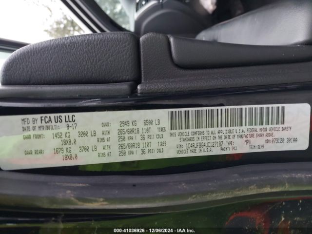 1C4RJFBG4JC127187 Jeep Grand Cherokee Limited 4x4