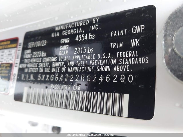 KIA K5 Gt-line 2024 5XXG64J22RG246290 Image 9
