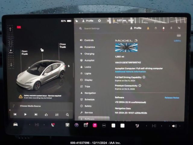 5YJ3E1ET8RF865742 Tesla Model 3 Performance All-wheel Drive