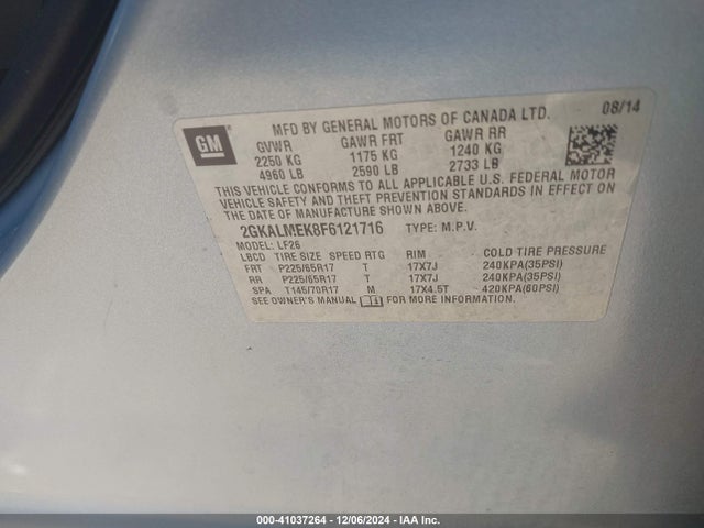 2GKALMEK8F6121716 GMC Terrain Sle-1