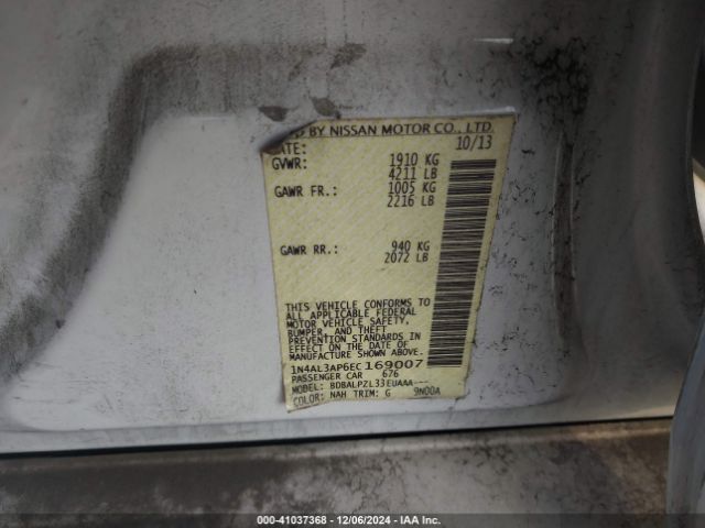 1N4AL3AP6EC169007 Nissan ALTIMA 2.5