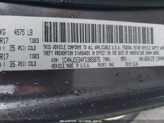 1C4NJDEB4FD385875 Jeep Compass High Altitude Edition