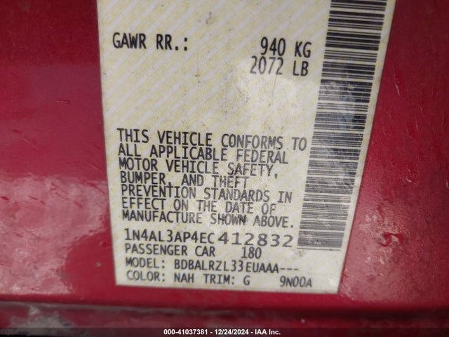 Nissan 2014 2014 1N4AL3AP4EC412832 Image 20