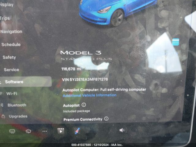5YJ3E1EA3MF871276 Tesla Model 3 Standard Range Plus Rear-wheel Drive