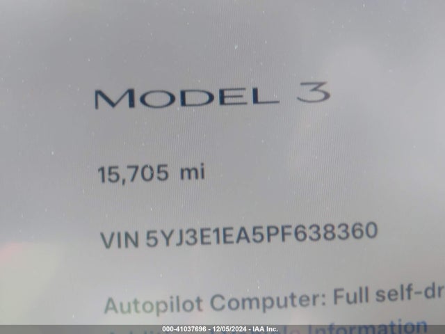 2023 TESLA MODEL 3 5YJ3E1EA5PF638360 Photo 6