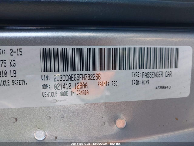 2C3CCAEG5FH792266 Chrysler 300C