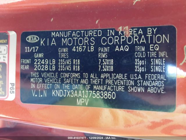 KNDJX3AA1J7583860 KIA Soul !