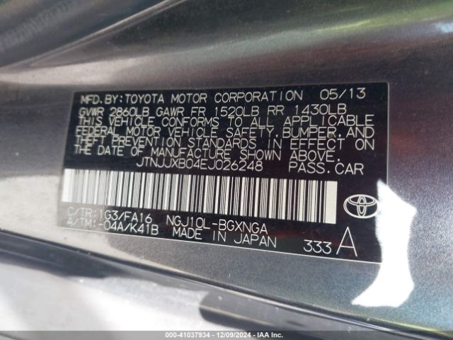 JTNJJXB04EJ026248 Scion IQ
