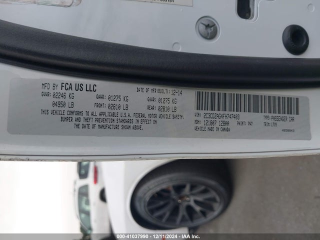Dodge Challenger Sxt 2015 2C3CDZAG4FH747403 Image 9