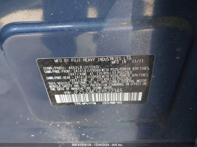 JF2SJGMC5EH522345 Subaru Forester 2.0xt Touring