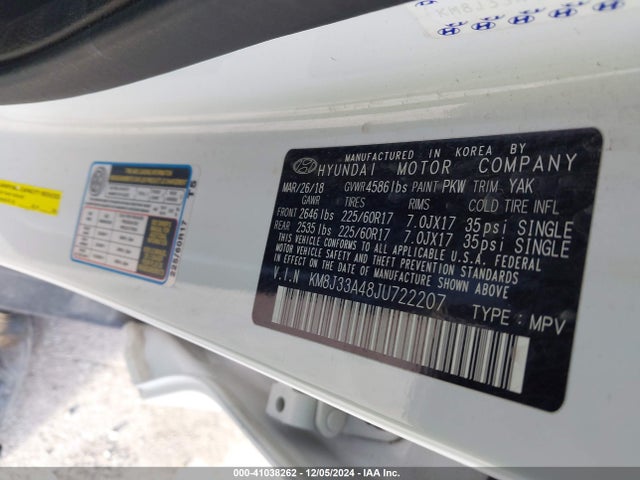 Hyundai Tucson Sel Plus 2018 KM8J33A48JU722207 Image 9