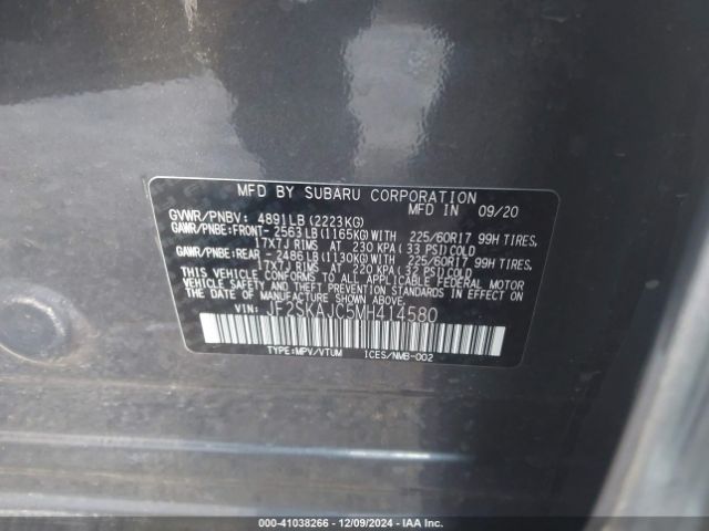 JF2SKAJC5MH414580 Subaru Forester Premium