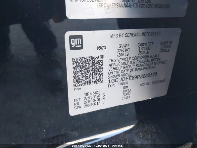 1GCUDEE89PZ282520 Chevrolet Silverado 1500 4wd  Short Bed Rst