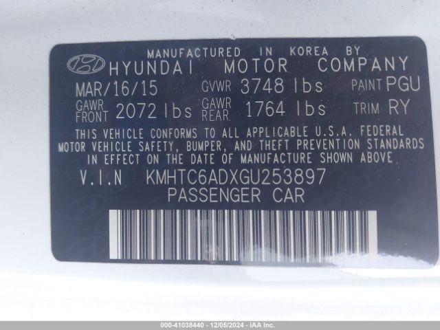 KMHTC6ADXGU253897 Hyundai Veloster