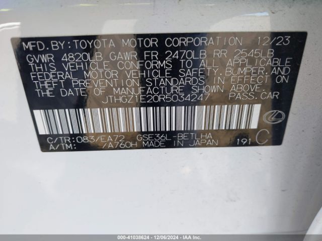 JTHGZ1E20R5034247 Lexus Is 350 F Sport