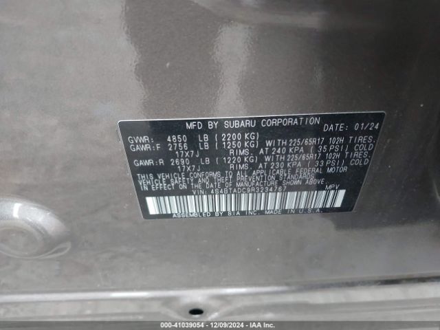 4S4BTADC9R3234767 Subaru Outback Premium