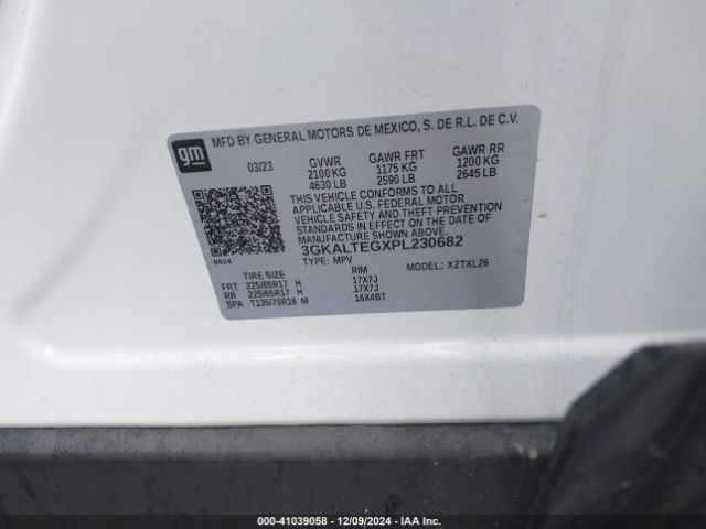 3GKALTEGXPL230682 GMC Terrain Awd Sle