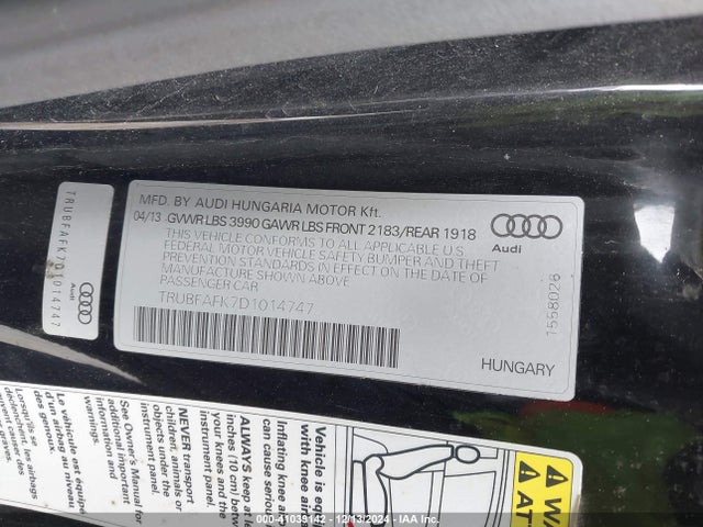 2013 AUDI TT TRUBFAFK7D1014747 Photo 8