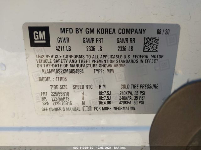 2021 BUICK ENCORE GX KL4MMBS2XMB054894 Photo 8