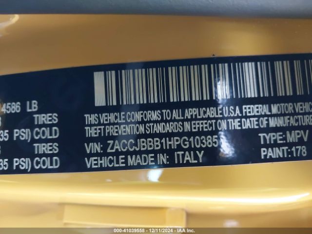 ZACCJBBB1HPG10385 Jeep Renegade Latitude 4x4