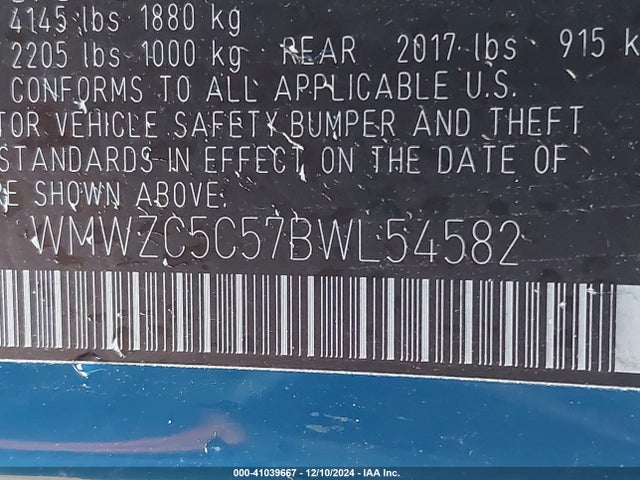 2011 MINI COOPER S COUNTRYMAN WMWZC5C57BWL54582 Photo 8