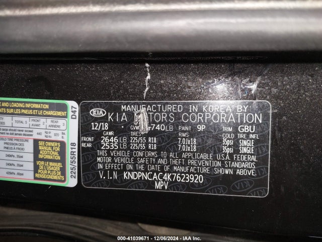 KIA Sportage Ex 2019 KNDPNCAC4K7623920 Image 9