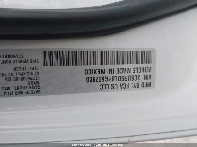 3C6UR5DL8PG602960 RAM 2500 Big Horn  4x4 6'4 Box