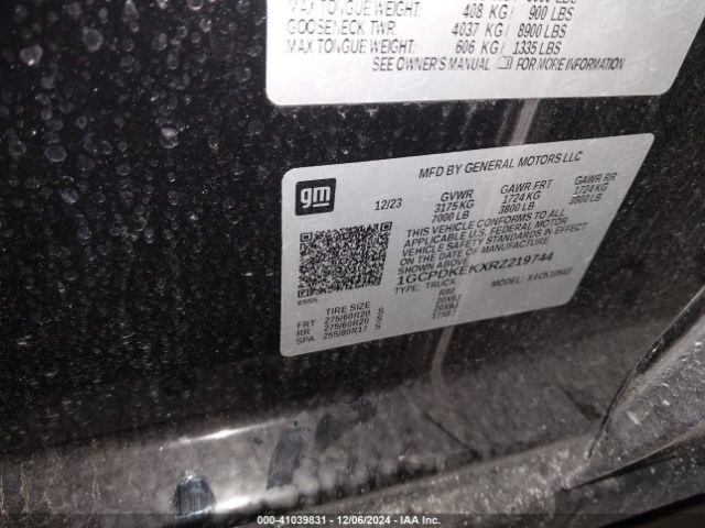 1GCPDKEKXRZ219744 Chevrolet Silverado 1500