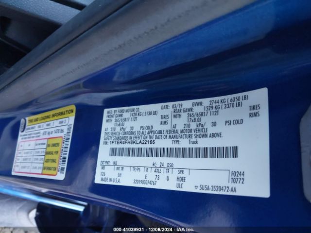 1FTER4FH8KLA22166 Ford RANGER XL