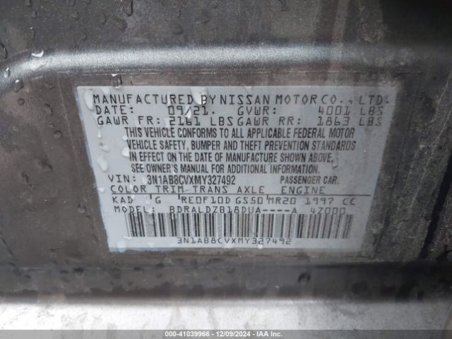 3N1AB8CVXMY327492 Nissan Sentra Sv Xtronic Cvt