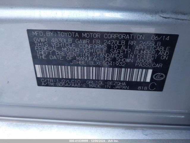 2014 LEXUS GS 350 JTHBE1BLXE5041932 Photo 8