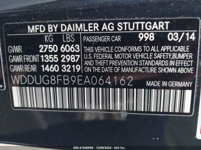 WDDUG8FB9EA064162 Mercedes-Benz S 550 4matic