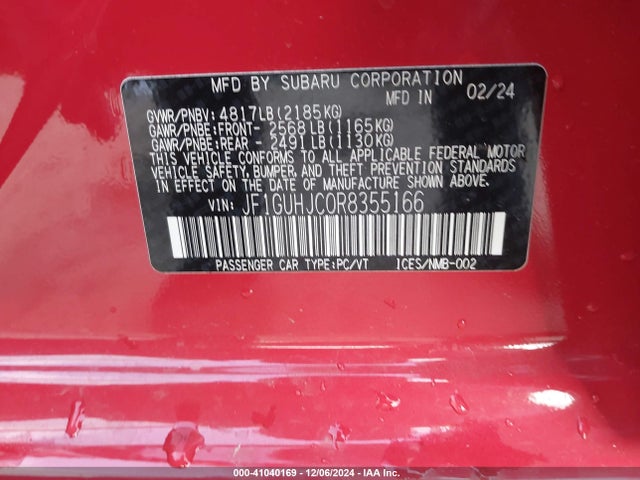 JF1GUHJC0R8355166 Subaru Impreza Rs 5-door