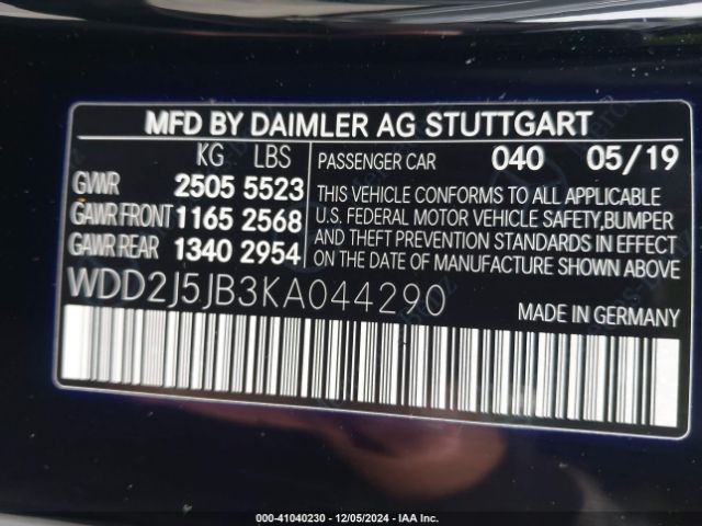 2019 MERCEDES-BENZ CLS 450 WDD2J5JB3KA044290 Photo 8