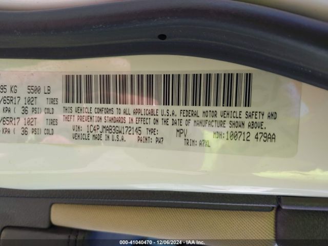 1C4PJMAB3GW172145 Jeep Cherokee Sport