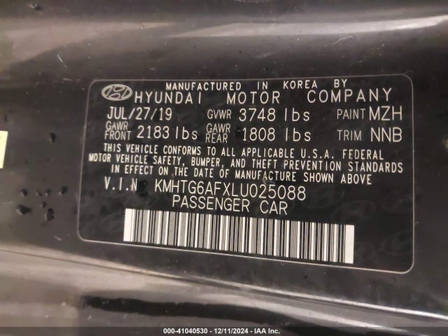 Hyundai Veloster 2.0 2020 KMHTG6AFXLU025088 Image 9