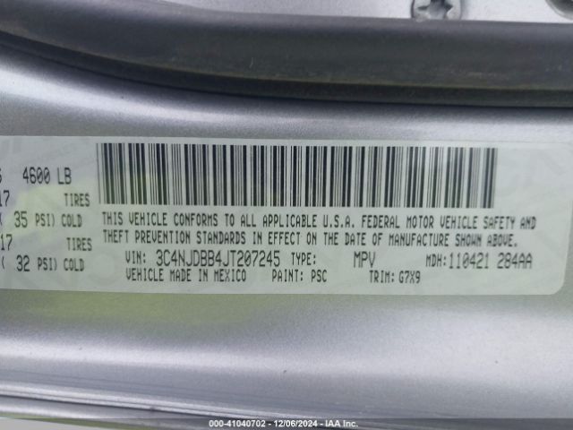 3C4NJDBB4JT207245 Jeep Compass Latitude 4x4