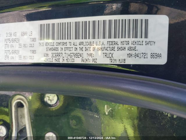 3C6RR7LT1HG709241 RAM 1500 Big Horn  4x4 5'7 Box