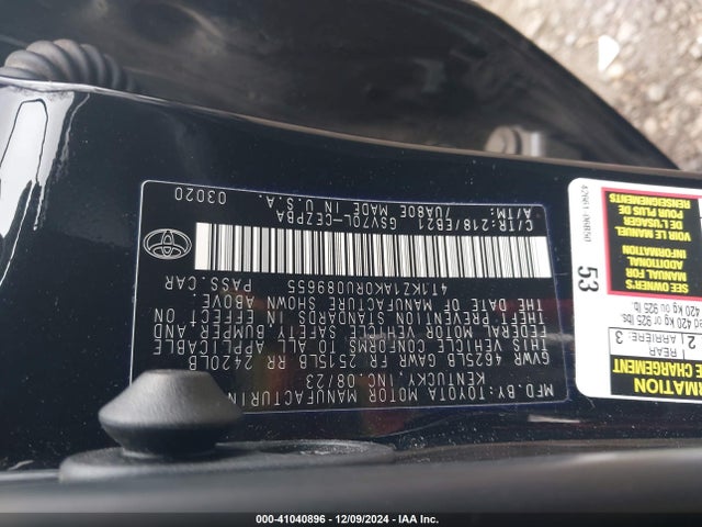 4T1KZ1AK0RU089655 Toyota Camry Trd V6