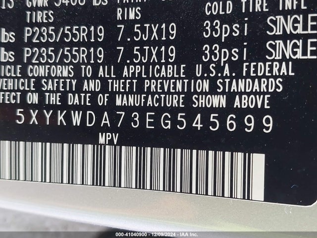 KIA Sorento Sx V6 2014 5XYKWDA73EG545699 Image 9
